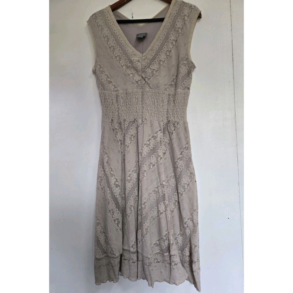 Rabbit Rabbit Rabbit Designs Dress Womens 8 Boho Cottagecore Prairie Natural